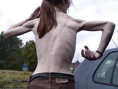 7X3.net presents: A skinny mature woman with small empty saggy tits