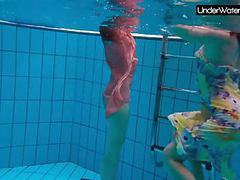 7X3.net presents: Bubarek and birtakik enjoy eachother in the pool