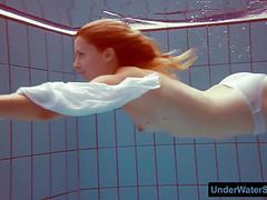7X3.net presents: Redhead in a white dress and sexy bikini