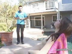 7X3.net presents: Sunbathing teen fucked by not step dad