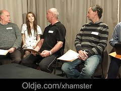 7X3.net presents: 5 old men gang bang nasty young blonde nurse