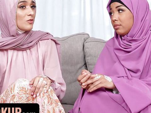 7X3.net presents: Hijab wearing step sisters malina melendez and aubry babcock fuck their step brother - hijab hookup
