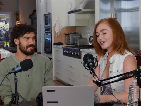 7X3.net presents: Redhead streamer callie drops her panties to be fucked on the bed