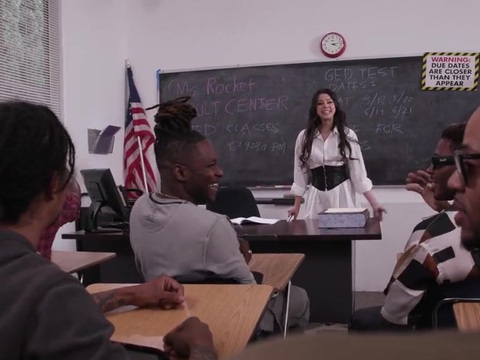 7X3.net presents: Hardcore interracial fucking in the office with a cum loving slut