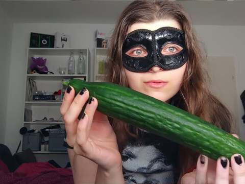 7X3.net presents: 18yo teen fucks huge cucumber!!!  small tits, shy teeny, perfect body  amateur teen