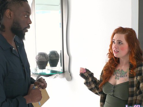 7X3.net presents: Curvy redhead adora bell seduces a black stud