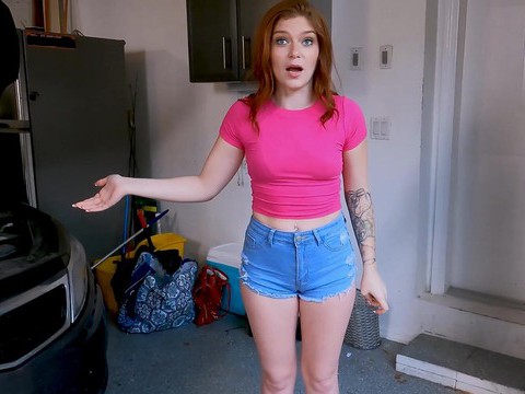 7X3.net presents: Redhead katerina deville with hot ass sucking a dick - hd