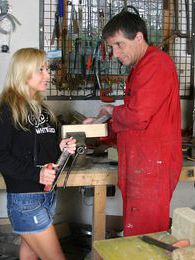 7X3.net presents: Blonde teenage beauty fucking her old and horny handyman