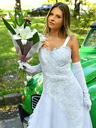 7X3.net presents: Naughty bride Rebecca Volpetti takes a photographer assistant's stiff dick