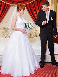 7X3.net presents: Redhead Czech bride Lucy Bell getting double fucked on her wedding day