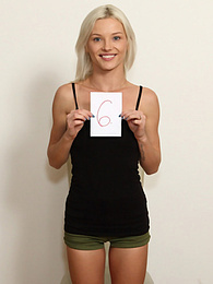 7X3.net presents: Blond hungarian teen Zazie Skymm gets completely naked during a solo shoot