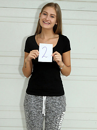 7X3.net presents: Slim hungarian girl Tiffany Tatum gets naked in a hallway during a casting