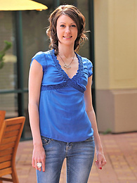 7X3.net presents: Brunette doll with a nice ass Sierra strips and masturbates in public