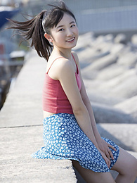 7X3.net presents: Asian teen Chisaki Morito demonstrates her tiny tits and demonstrates her exposed body outdoors