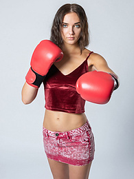 7X3.net presents: Sexy Ukrainian belle Oxana Chic strips off her clothes and poses nude in a gym